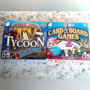 PC Games-Card and Board Games + TV Tycoon New and Sealed Vintage